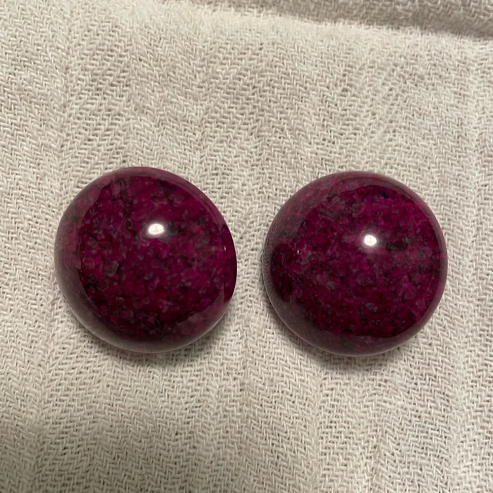 Pair of red earrings